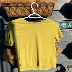 Neon American eagle cropped shirt